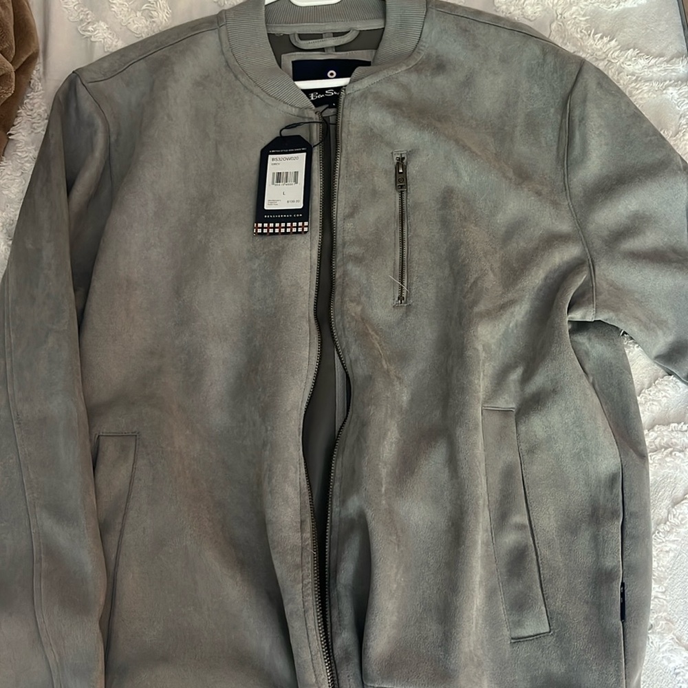 Ben Sherman Light Gray Blazer/Bomber Jacket